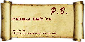 Paluska Beáta névjegykártya